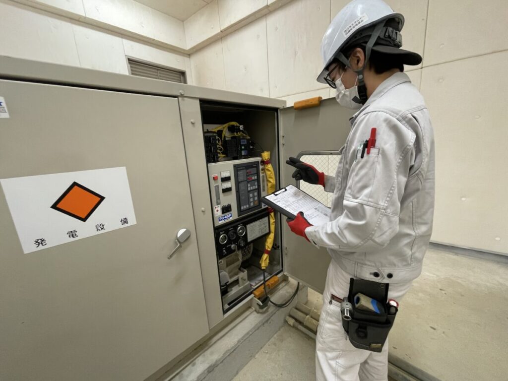 点検　発電機